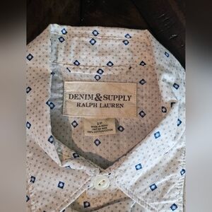 Denim & Supply Ralph Lauren Western Style Pearl Snap Closure Men's Small